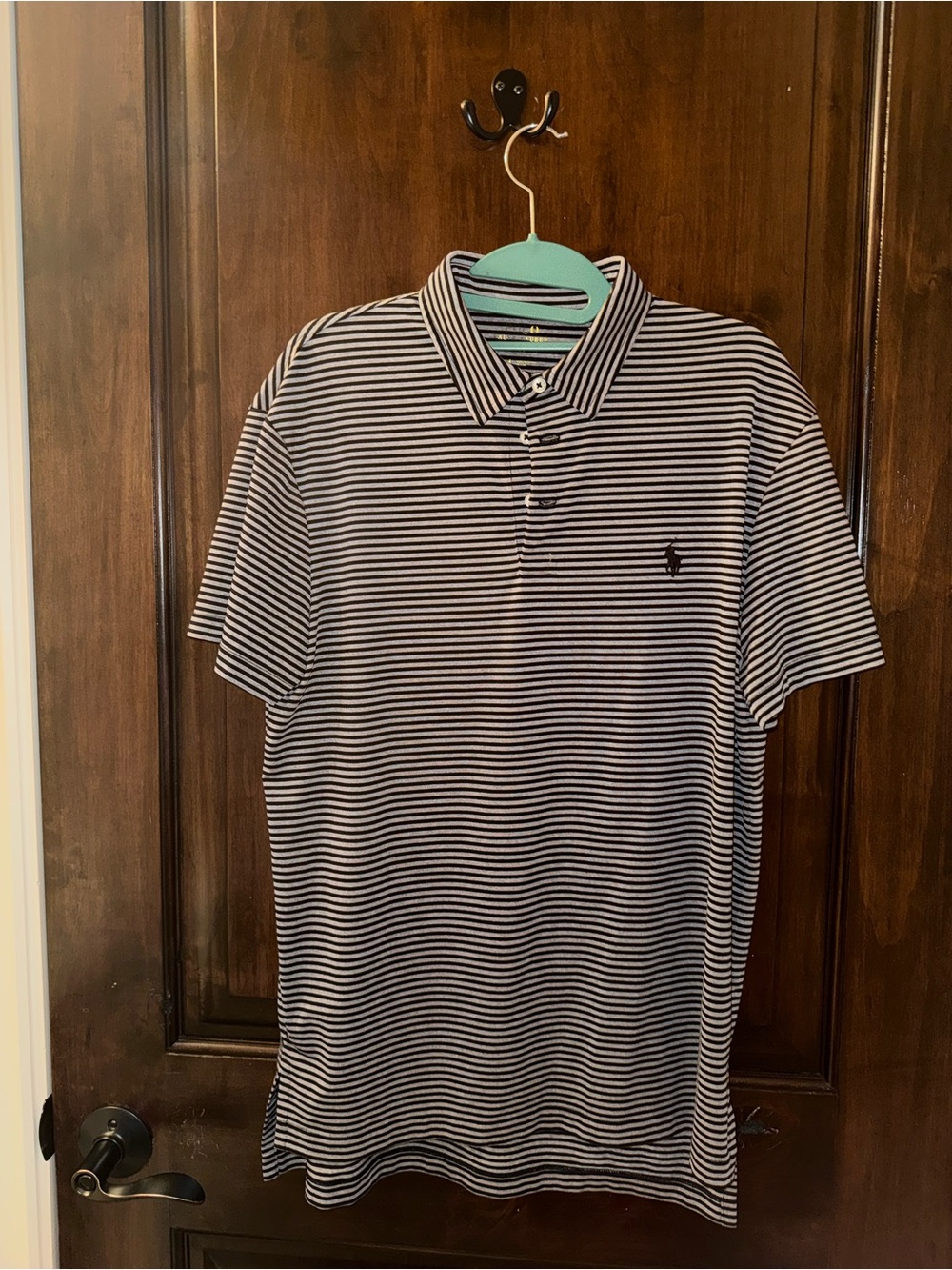 Polo Performance by Ralph Lauren black & gray Striped Polo